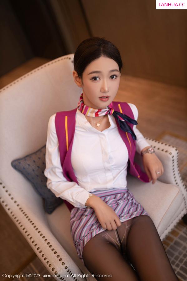 唐安琪  [XiuRen]高清写真图 2023.09.18 No.7405 唐安琪 制服黑丝第15张图片